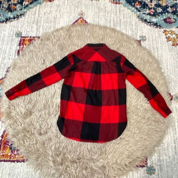 Athleta buffalo plaid button down, oversized shirt, extra small ￼ - Picture 6 of 6